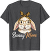 Bunny Mom Women Bunny Rabbit Bunny Lover T-Shirt in Dark Heather Grey