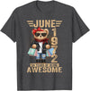 June Cute Teddy Bear birthday gifts for women 54 Year Old June 1972 Teddy Bear 54th Birthday Women T-Shirt - Dark Heather Grey