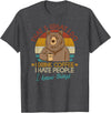 That's What I Do I Drink Coffee Coffee Bear That's What I Do I Drink Coffee I Hate People And I Know T-Shirt - Dark Heather Grey