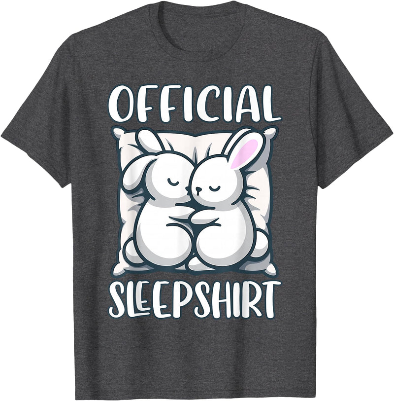Sleep Rabbit, Official Sleepshirt, Nightshirt & Sleeping T-Shirt in Dark Heather Grey