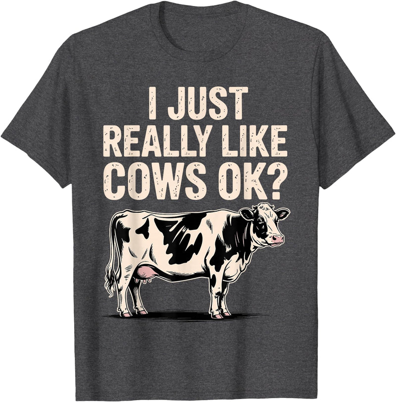 Cow Gift Cow Lover Accessories Cattle Farmer Stuff Funny Cow Design for Men Women Kids Dairy Cattle Cow Lovers T-Shirt -