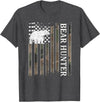 Bear Hunter & Bear Hunting Ideas Bear Hunter American Flag Bear Hunting Lover T-Shirt - Dark Heather Grey