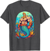Gay Pride Merman Bear Muscle Daddy Hunk Mermaid LGBTQ Transgender Gay Muscle Dad Bear Mermaid Gay Merman T-Shirt - Dark Heather Grey