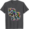 Cool Zombie Horror and Halloween Designs Scary Zombie Unicorn Scary Halloween Horror Monster Design T-Shirt - Dark Heather