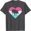 Retro Vintage Animal and Pet Gifts Retro Vintage Pig Gift for Women or Girls T-Shirt - Dark Heather Grey