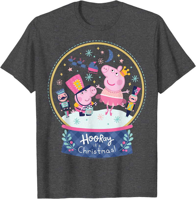 Peppa Pig Magical Snowglobe T-Shirt - Dark Heather Grey