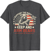 Right to Arm Bears Meme Funny Design Tees I Support the Right to Keep and Arm Bears Funny Meme Design T-Shirt - Dark Heather Grey