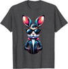 Easter Bunny, Angry Bunny, Funny Rabbit, Funny Animal T-Shirt in Dark Heather Grey