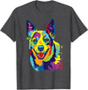 Funny Dog Lover Shirts Cattle Dog Shirt Funny Australian Cattle Dog Pop-Art Shirt T-Shirt - Dark Heather Grey