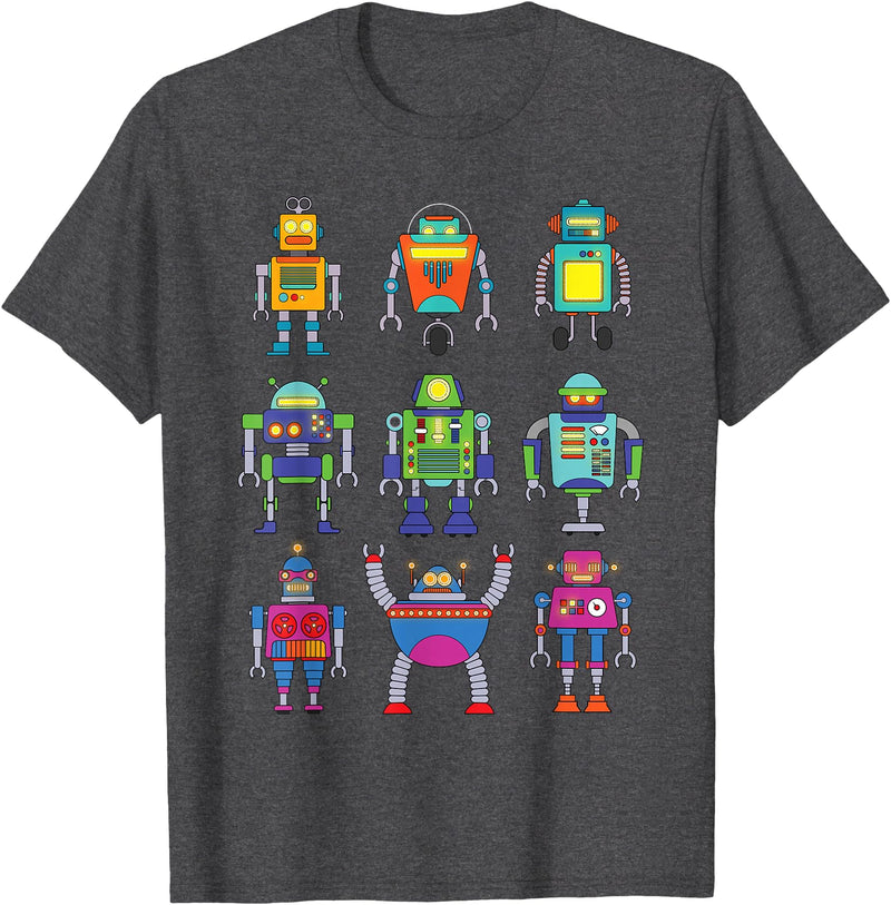 Best Robotics Gift Robot Lover Accessories & Stuff Robot Art for Boys Kids Toddler Science Robotics Engineer T-Shirt - Dark