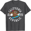 California Gift Kids Boys Girls Men Women Mom Dad California Republic Bear Snowboarder Snowboarding Snowboard T-Shirt - Dark Heather Grey