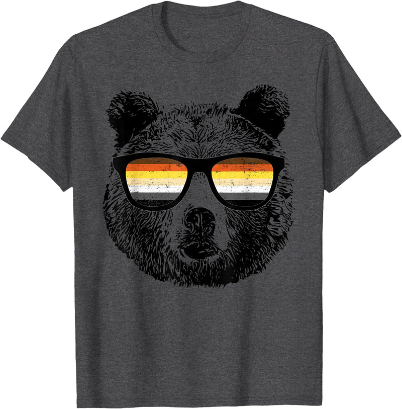 Equal Rights Gay Bear Sânpebe Designs Gay Bear with Sunglasses T-Shirt - Dark Heather Grey
