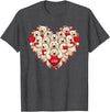 Cute Polar Bear Lovers Valentine Costume Women Men Funny Polar Bear Heart Valentine Polar Bear Womens Mens Kids T-Shirt - Dark Heather Grey