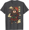 Samurai Pig Anime Japan Pig Samurai Japanese Warrior T-Shirt - Dark Heather Grey