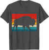 We Love Bison Bison Retro American Buffalo National Park Vintage T-Shirt - Dark Heather Grey