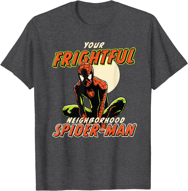 Marvel Halloween Your Frightful Neighborhood Spider-Man T-Shirt - Dark Heather Grey