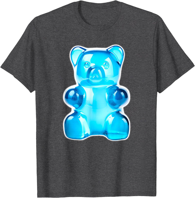 Urban Empyre Blue Gummy Bear Candy T-Shirt - Dark Heather Grey