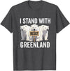 I stand with Greenland Merch Apparel I Stand with Greenland Protest Polar Bear Greenland Denmark T-Shirt - Dark Heather Grey