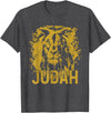 Lion Of Judah Designs Co. Lion Of Judah Rastafari Ethiopia Africa Reggae Lion T-Shirt - Dark Heather Grey