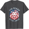 250th Anniversary Vintage Funny Cute Tees 250 Years 250th Anniversary July 4th Lion T-Shirt - Dark Heather Grey