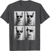 Funny Animal Selfie Booth Tee Cool Llamas Sunglasses Jungle Animal Meme Selfie Booth T-Shirt - Dark Heather Grey