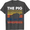 Funny Pig Farm Piggy Farmer Farming Gifts DAIMMER The Pig Whisperer T-Shirt - Dark Heather Grey
