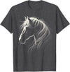 Funny Horse Riding Gifts Horse Silhouette Horse Riding Lover T-Shirt - Straight - Dark Heather Grey