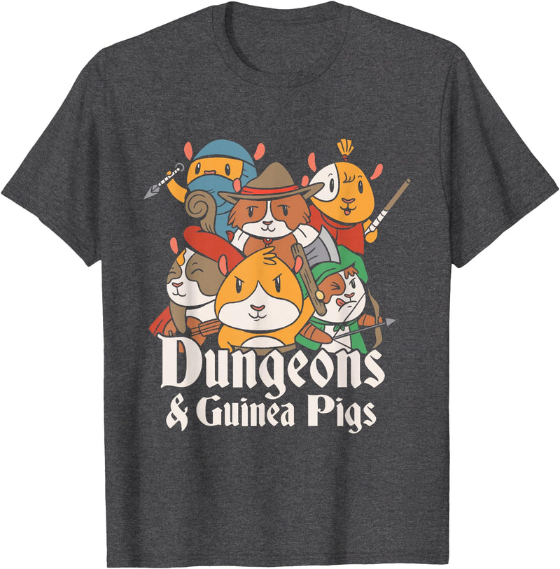 Not Your Everyday Merch Dungeons and Guinea Pigs Parody T-Shirt - Dark Heather Grey