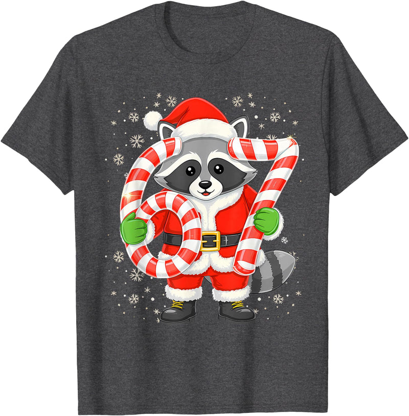 Funny Raccoon Christmas 67 Meme Tee PJm Men Women 67 Meme Polar Bear Funny Christmas PJm Men Women Family T-Shirt - Dark Heather Grey