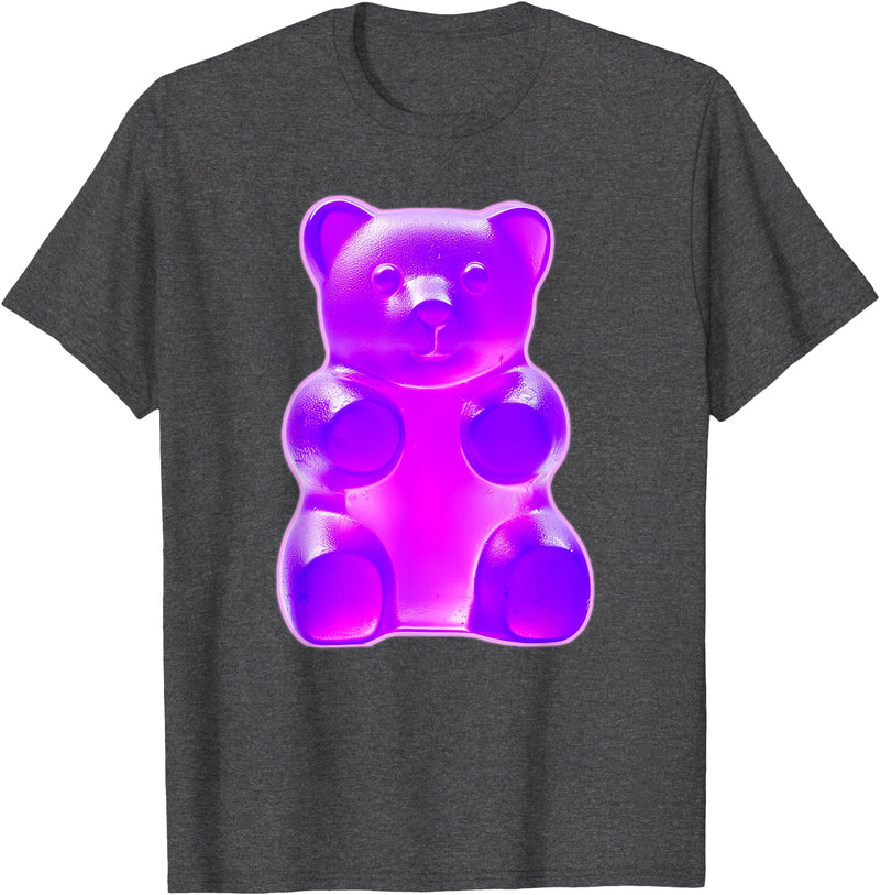 Urban Empyre Purple Gummy Bear T-Shirt - Dark Heather Grey