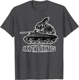 Cute Rabbit Lover Bunny Graphic Tank Top in Dark Heather Grey
