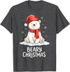 Christmas Pajama Xmas Party Candy Cane Gingerbread Cute Beary Christmas Polar Watercolor Xmas Holiday T-Shirt - Dark Heather Grey
