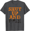 Green Cow Land Shut Up And Fish Distressed apparel T-Shirt - Dark Heather Grey