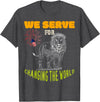 Lions Club members gift Lions Club we serve for changing the world volunteer gift T-Shirt - Dark Heather Grey