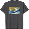 Llama Girls Alpaca Mom Gifts T Shirts & Hoodies Funny Kids Womens Retro Vintage Surfing a Wave Llama Lover T-Shirt - Dark Heather Grey