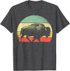 Bison Lover Gifts Wildlife I Bison Natural Reserve Vintage Buffalo Graphic Crew Neck Short Sleeve Regular Fit T-Shirt -