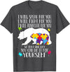 Mama Papa Bear Shirt Autism Awareness Shirt For Women Men T-Shirt - Dark Heather Grey