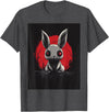 Bunny Anime Goth Scary Men Women Creepy Gothic Anime Rabbit T-Shirt in Dark Heather Grey