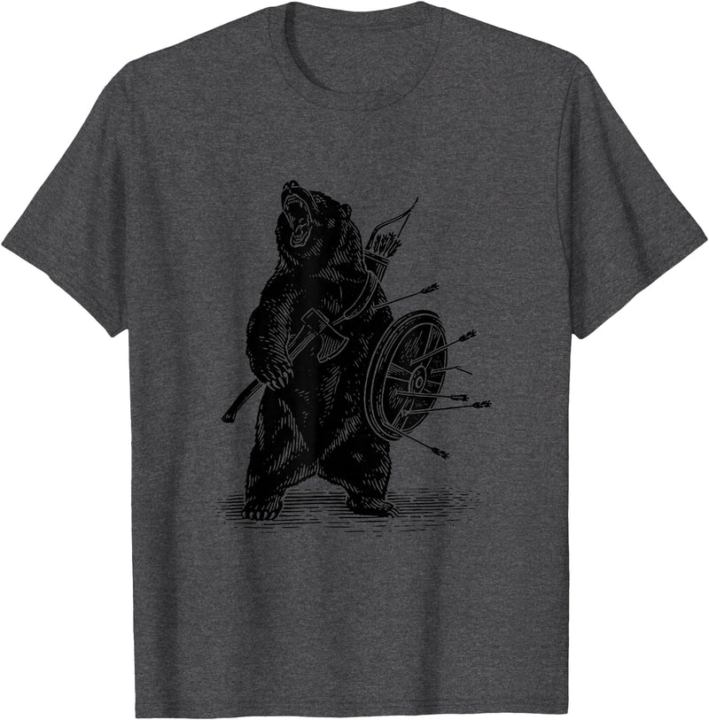 Amazing T shirt Viking Bear T-Shirt Polar Bear T-Shirt T-Shirt - Dark Heather Grey