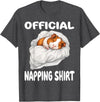 Official Sleep Pajamas Nightgown Sleepwear Co. Guinea Pig Official Napping shirt Pajamas Nightgown T-Shirt - Dark Heather Grey