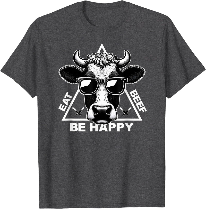 InkfulMerch Meat Lover Carnivore Diet Cow Steak Eat Beef Carnivore T-Shirt - Dark Heather Grey