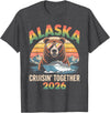 Alaska Cruise Crew Retro Travel Designs 2026 Alaska Cruise 2026 Bear Vacation Matching Group T-Shirt - Dark Heather Grey