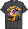 Bulldozer Halloween Costume Toddler Spooky Ghost Boo-Dozer Halloween Kids Bulldozer T-Shirt - Dark Heather Grey