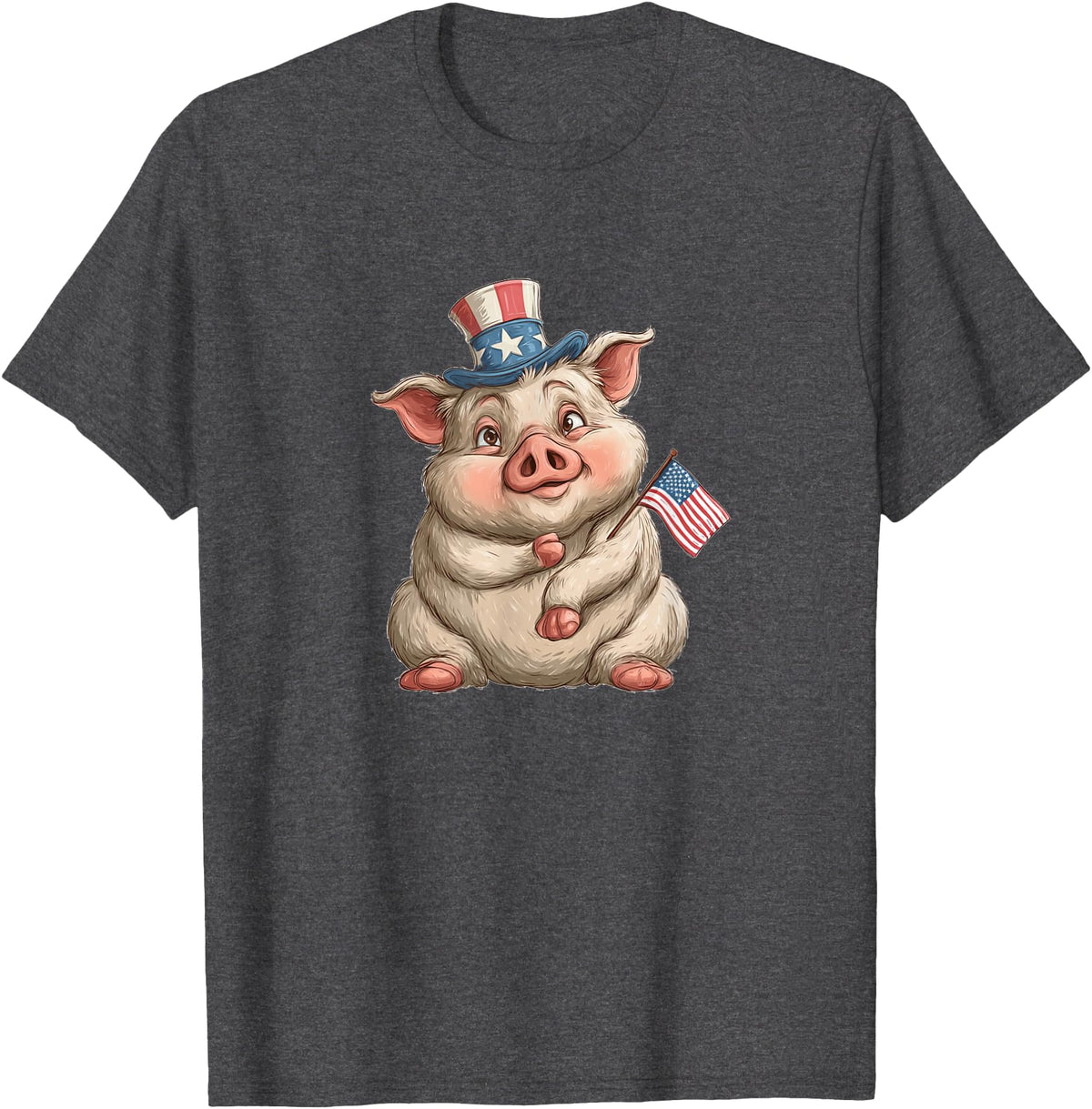 USA Pig Outfit Awesome US Pig T-Shirt - Dark Heather Grey