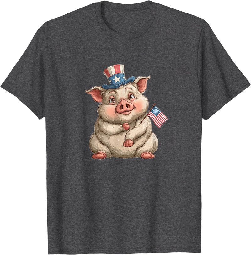 USA Pig Outfit Awesome US Pig T-Shirt - Dark Heather Grey