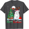 Polar Bear Lover Christmas Gifts T Shirts Polar Bear Wearing Santa Hat Xmas Merry Christmas Polar Bear T-Shirt - Dark Heather Grey