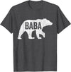 Matching Family Bear by Foxio Baba Bear Matching Family Camping Vintage Bear Funny Baba T-Shirt - Dark Heather Grey