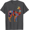 We Love Llamas & Alpacas - Peru Souvenirs Co. Peruvian Llama Alpaca Flowers Colourful Peru Souvenir T-Shirt - Dark Heather Grey