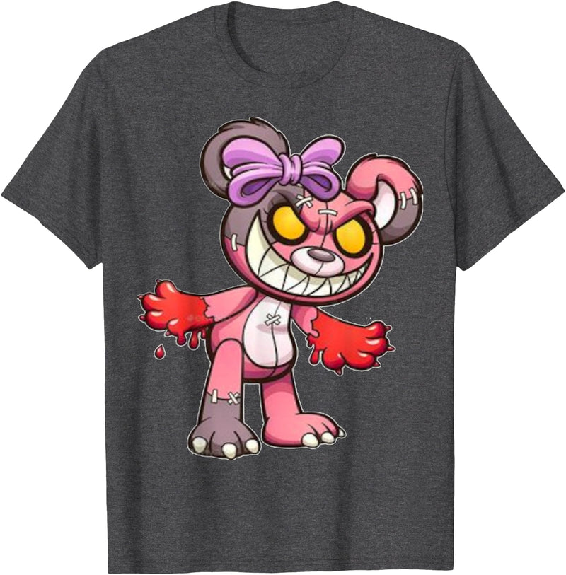 Teddybär Bad and Cute Teddy Bear T-Shirt - Dark Heather Grey