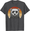 Polar Bear Retro Sunset Vintage Prints Co Polar Bear Retro Sunset Animal Lover Vintage Cool Owner T-Shirt - Dark Heather Grey